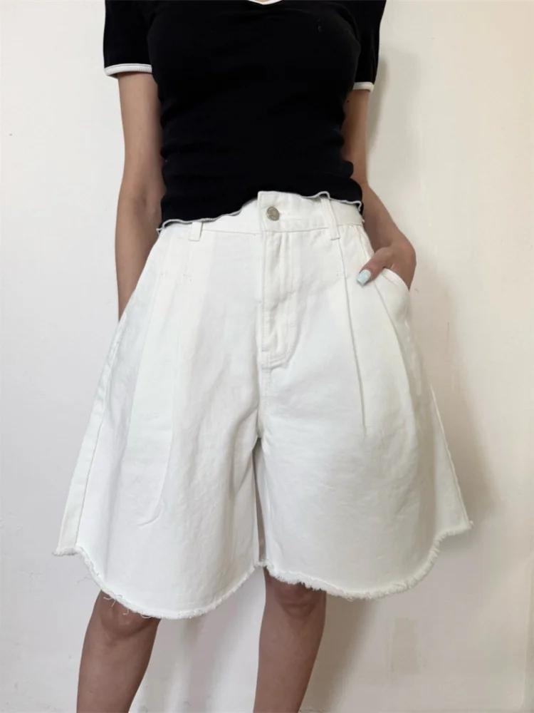 Women'S Fashion Trousers - Celana Jeans Pendek Wanita Model Lipit