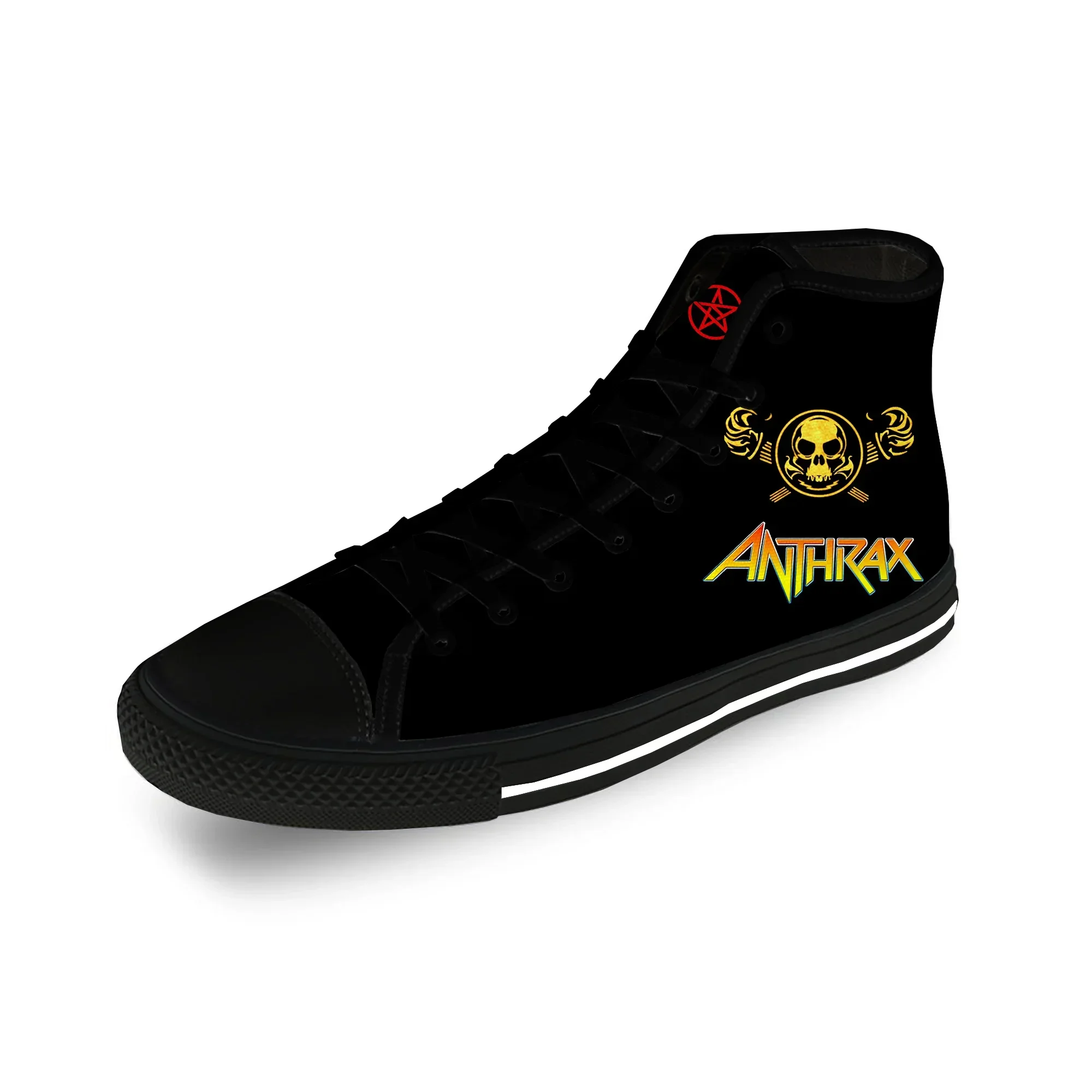 Women'S Fashion Business Casual - Anthrax Rock Band Sepatu Kanvas High
