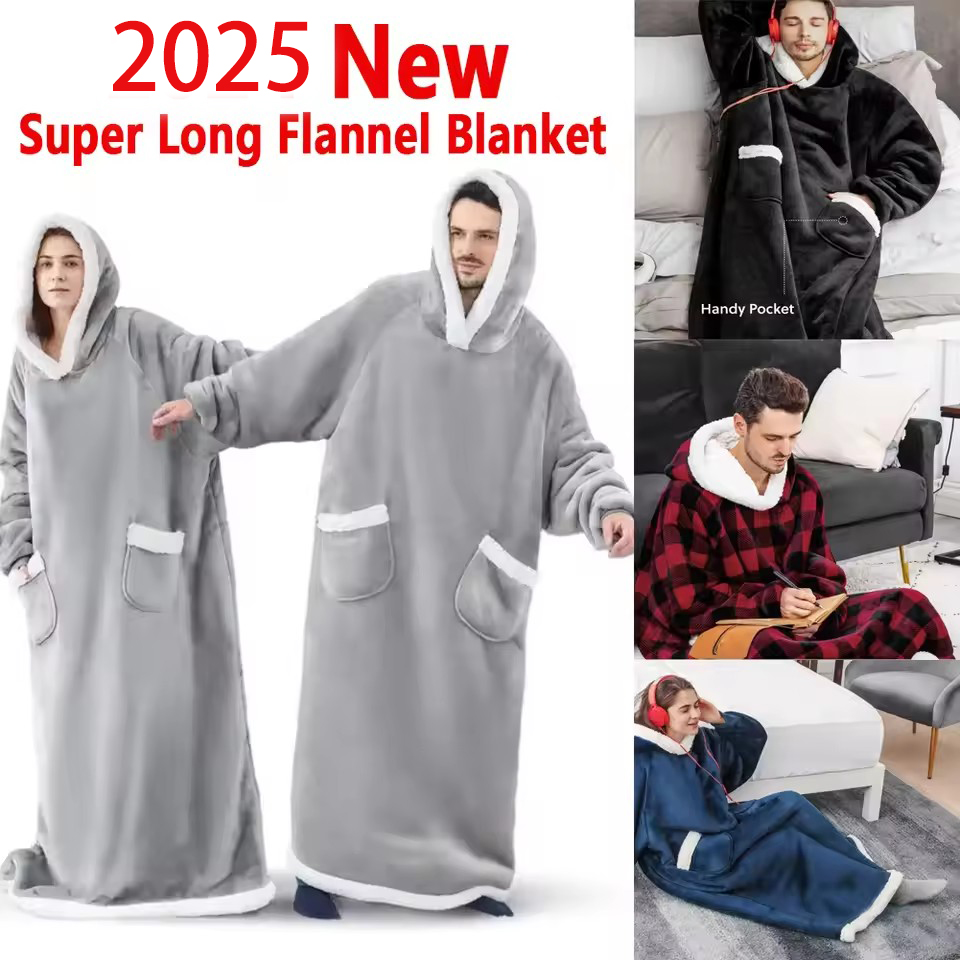 Women'S Fashion Hoodie - Selimut Flanel Super Panjang 150Cm Baju