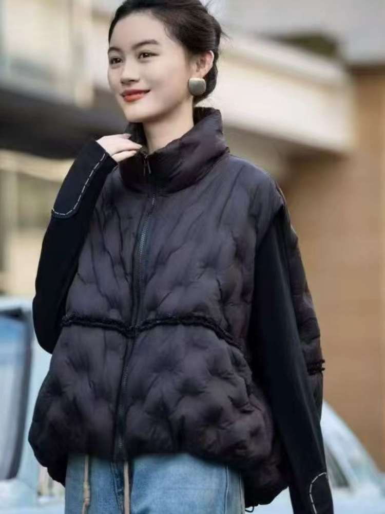 Puffer Vest Fashion Women - Rompi Bulu Angsa Wanita Model Y2k