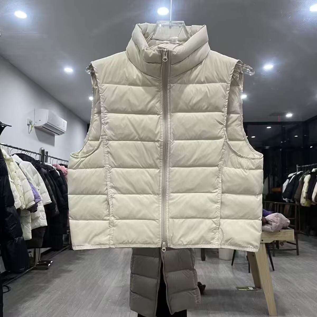 Puffer Vest Fashion Women - Jaket Vest Pendek Longgar Kerah Tegak