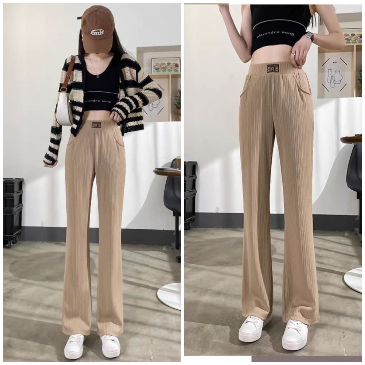 Women'S Fashion Utility Pants - Celana Panjang Jogger Kargo Wanita Multi-saku