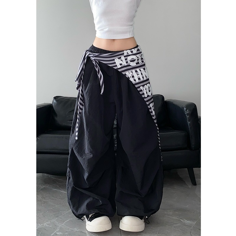 Women'S Fashion Utility Pants - Celana Parasut Wanita Y2K Desain Berlapis
