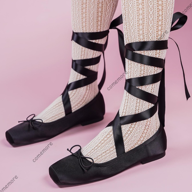 Women'S Fashion Footwear - Sepatu Flat Balet Wanita dengan Tali