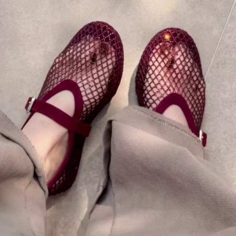 Women'S Fashion Footwear - Sandal Baotou Berhias Rhinestone Wanita 2026