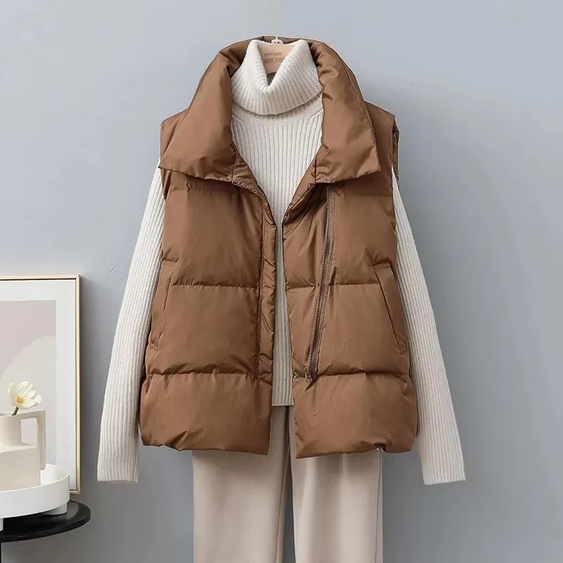 Puffer Vest Fashion Women - Jaket Vest Pendek Musim Dingin Hangat