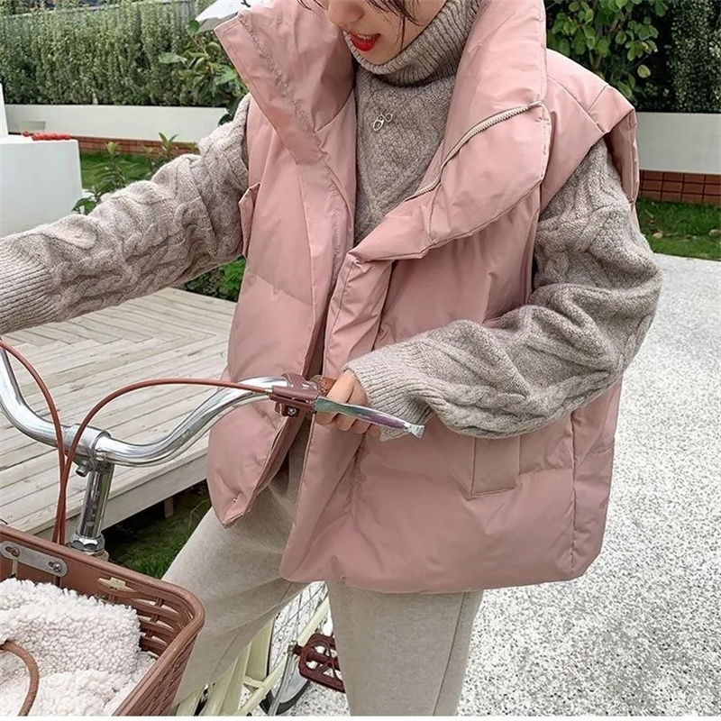 Puffer Vest Fashion Women - Jaket Puffer wanita rompi Korea, mantel