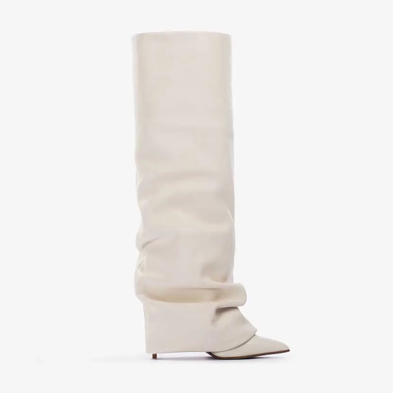Sepatu Boots Hitam Berlipit Mo - Women'S Fashion Trousers ulasan dan harga