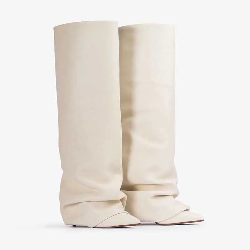 Sepatu Boots Hitam Berlipit Mo - Women'S Fashion Trousers ulasan dan harga