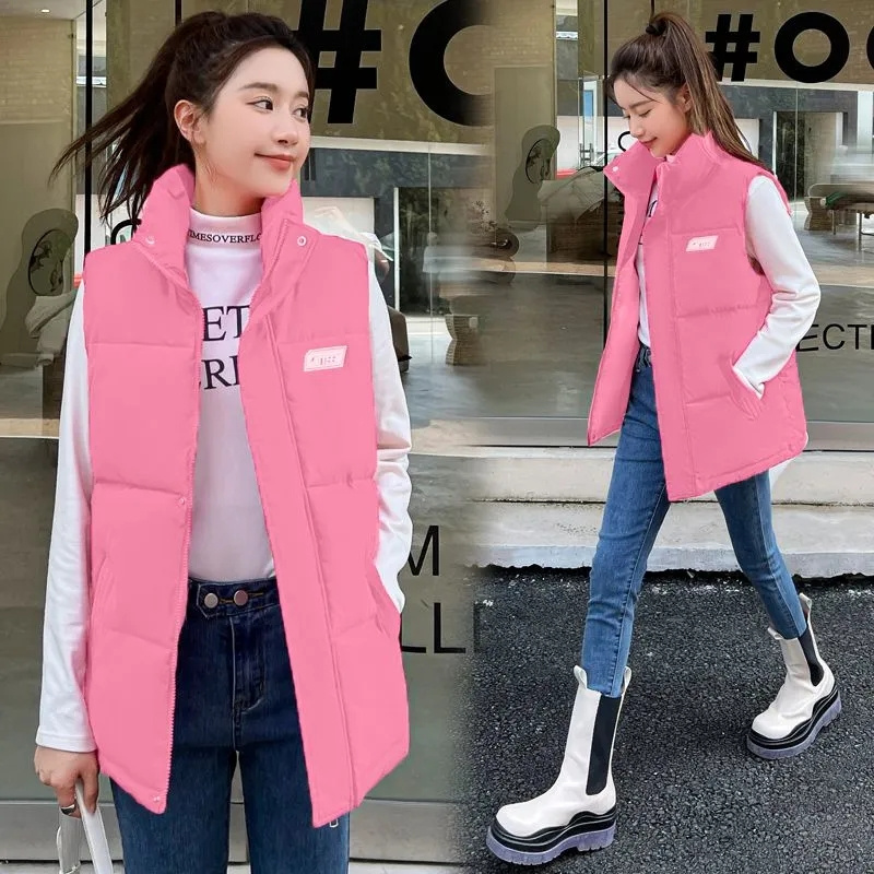 Jaket Rompi Crop Hangat Musim  - Puffer Vest Fashion Women ulasan dan harga