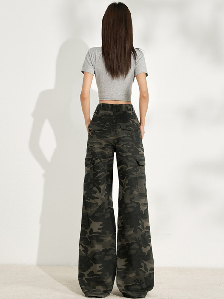 Celana Jeans Wanita Motif Kamu - Women'S Fashion Utility Pants ulasan dan harga