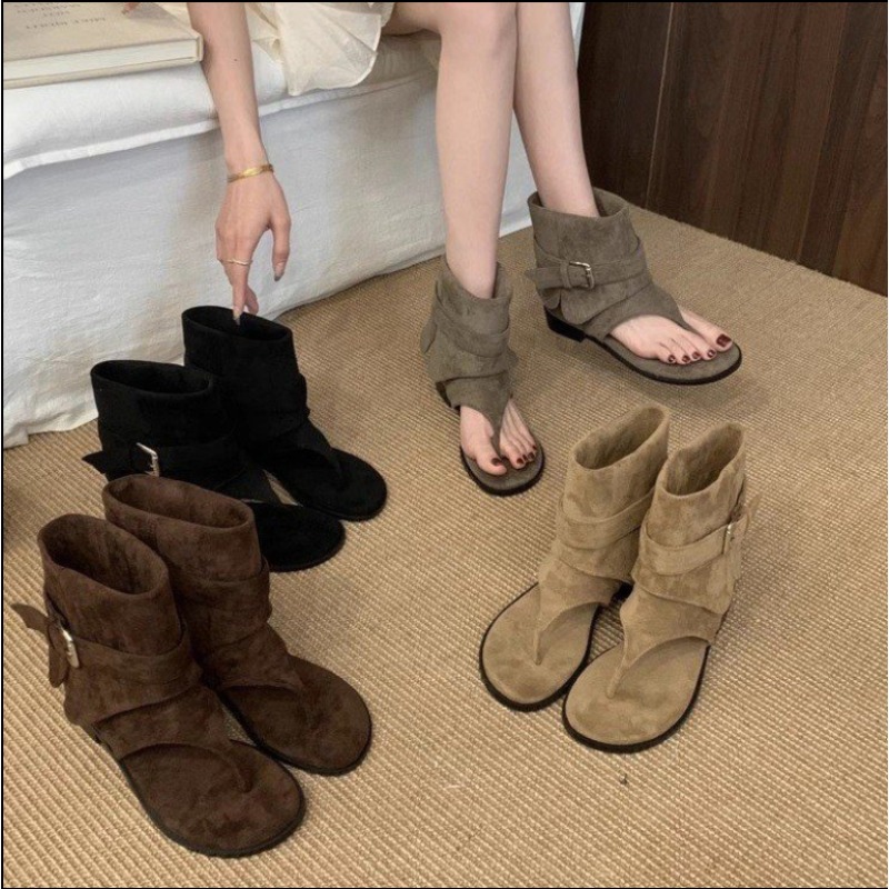 Sandal Jepit Model Toe Flats M - Women'S Fashion Trousers ulasan dan harga