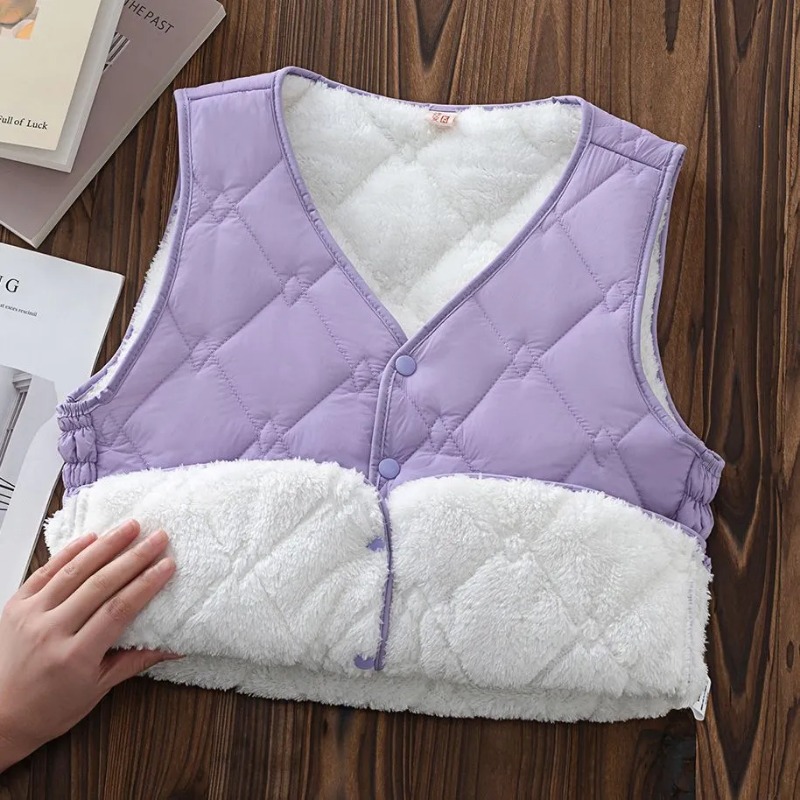 Mantel Vintage leher V wanita, - Puffer Vest Fashion Women ulasan dan harga