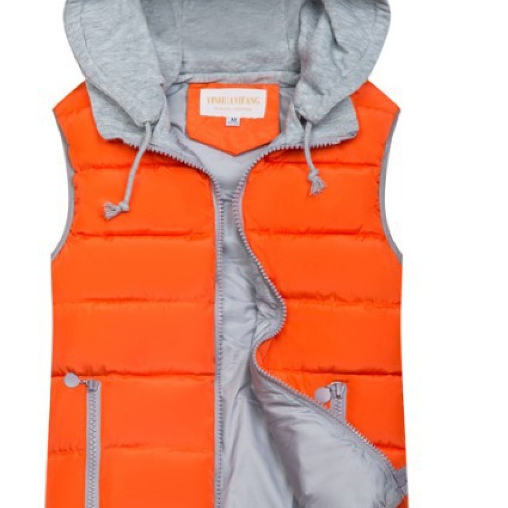 Rompi Berlapis Berkerudung Kas - Puffer Vest Fashion Women ulasan dan harga