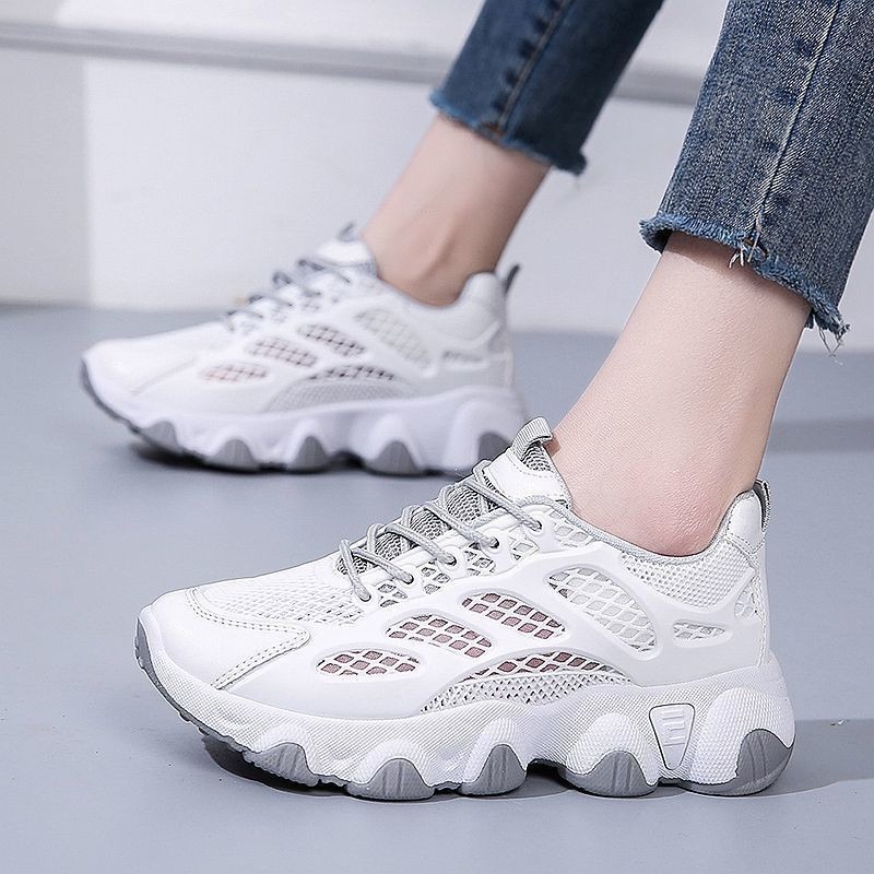 Sepatu kets tebal jaring bersi - Women'S Fashion Running Shoes ulasan dan harga