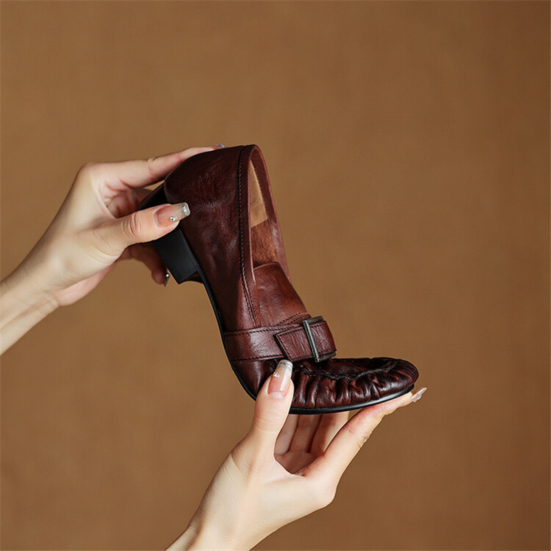 Sepatu ujung bulat berlipat mo - Women'S Fashion Footwear ulasan dan harga