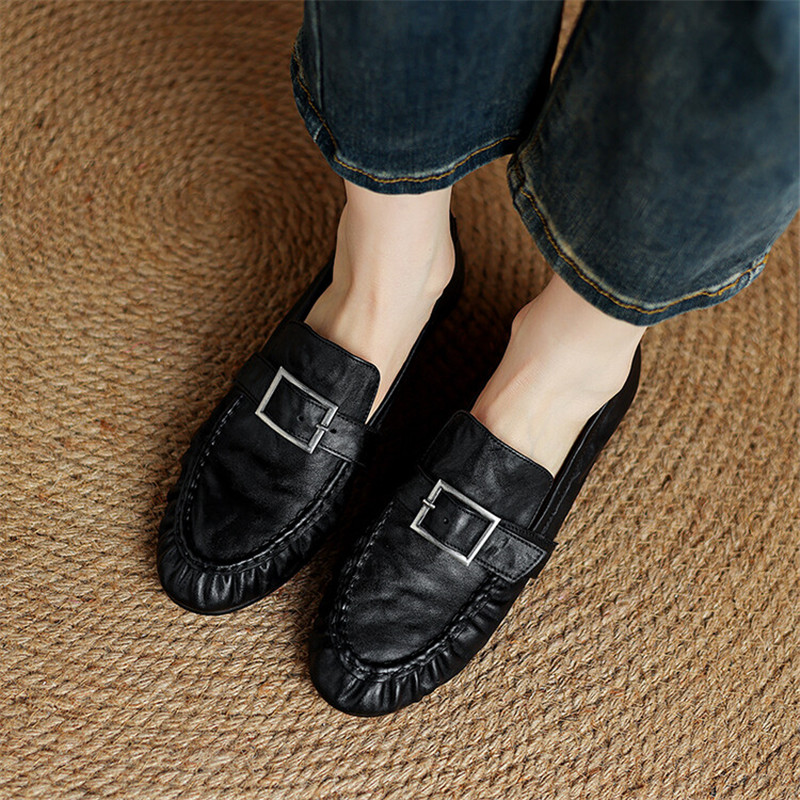 Sepatu ujung bulat berlipat mo - Women'S Fashion Footwear ulasan dan harga