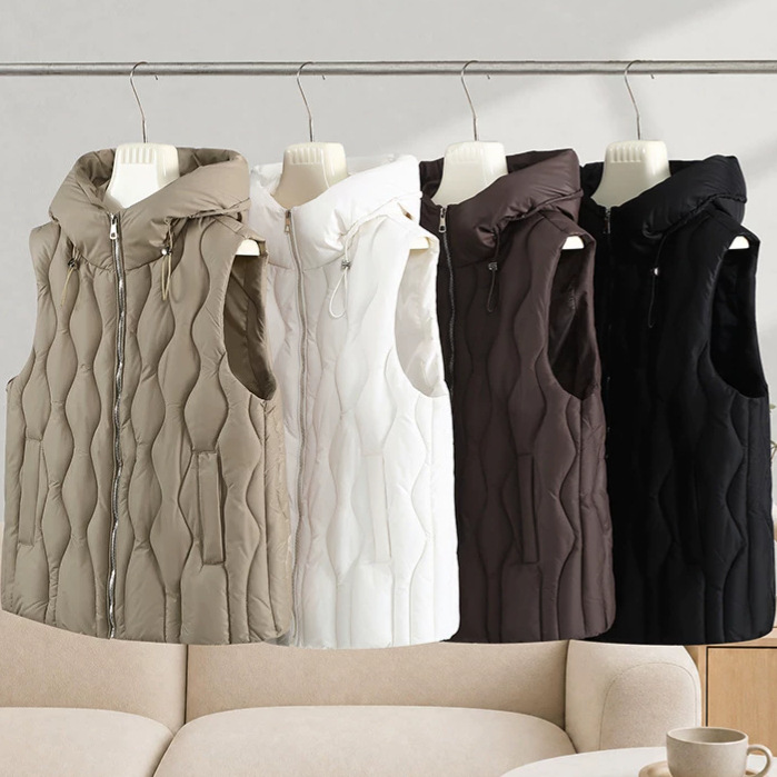 Rompi Pendek Tebal Berbulu Wan - Puffer Vest Fashion Women ulasan dan harga
