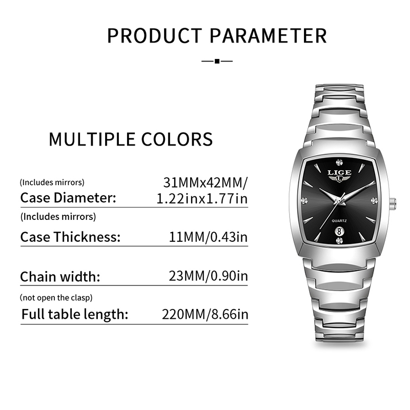 LIGE Jam Tangan Wanita Bisnis  - Women'S Fashion Business Casual ulasan dan harga