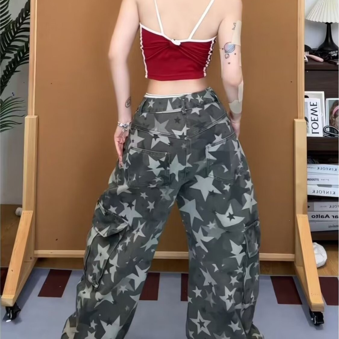 Celana Cargo Wanita Motif Camo - Women'S Fashion Utility Pants ulasan dan harga