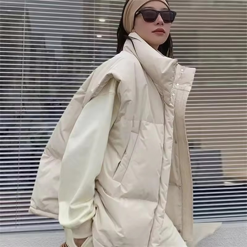Jaket Rompi Musim Dingin Korea - Puffer Vest Fashion Women ulasan dan harga