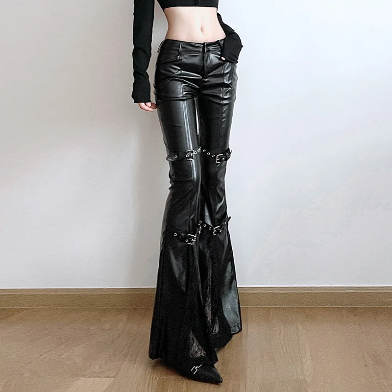 Celana Kulot Kulit PU Wanita,  - Women'S Fashion Trousers ulasan dan harga